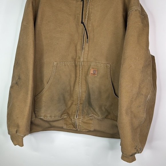 Carhartt J130 FR8 Brown Hooded Insulated Jacket XL - Picture 3 of 10